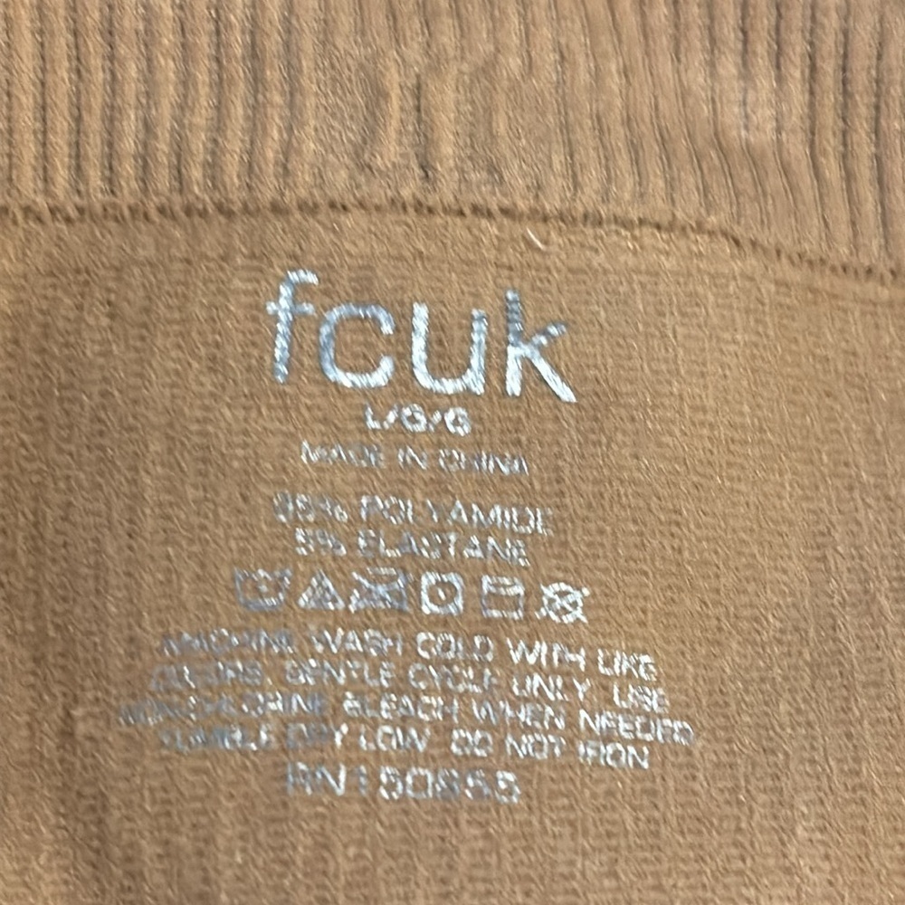FCUK tan Ribbed Shorts - Picture 4 of 9